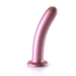 Smooth Silicone G-Spot Dildo - 7'' / 17 cm - Rose Gold_