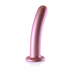 Smooth Silicone G-Spot Dildo - 7'' / 17 cm - Rose Gold_