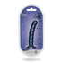 Beaded Silicone G-Spot Dildo - 5'' / 13 cm - Metallic Blue_