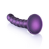 Beaded Silicone G-Spot Dildo - 5'' / 13 cm - Metallic Purple_