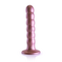 Beaded Silicone G-Spot Dildo - 5'' / 13 cm - Rose Gold_