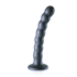 Beaded Silicone G-Spot Dildo - 6.5'' / 16,5 cm - Gunmetal_