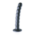 Beaded Silicone G-Spot Dildo - 6.5'' / 16,5 cm - Gunmetal_