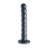 Beaded Silicone G-Spot Dildo - 6.5'' / 16,5 cm - Gunmetal_