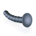 Beaded Silicone G-Spot Dildo - 6.5'' / 16,5 cm - Gunmetal_