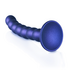 Beaded Silicone G-Spot Dildo - 6.5'' / 16,5 cm - Metallic Blue_