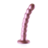 Beaded Silicone G-Spot Dildo - 6.5'' / 16,5 cm - Rose Gold_