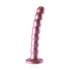 Beaded Silicone G-Spot Dildo - 6.5'' / 16,5 cm - Rose Gold_