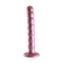 Beaded Silicone G-Spot Dildo - 6.5'' / 16,5 cm - Rose Gold_