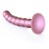 Beaded Silicone G-Spot Dildo - 6.5'' / 16,5 cm - Rose Gold_