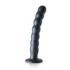 Beaded Silicone G-Spot Dildo - 8'' / 20,5 cm - Gunmetal_