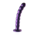 Beaded Silicone G-Spot Dildo - 8'' / 20,5 cm - Metallic Purple_