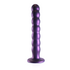 Beaded Silicone G-Spot Dildo - 8'' / 20,5 cm - Metallic Purple_