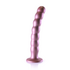 Beaded Silicone G-Spot Dildo - 8'' / 20,5 cm - Rose Gold_