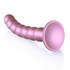 Beaded Silicone G-Spot Dildo - 8'' / 20,5 cm - Rose Gold_