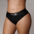 Vibrating Strap-on Thong with Removable Butt Straps - XL/XXL - Black_