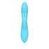 Ribbed Ultra Soft Silicone Rabbit Vibrator - Glacial Blue_